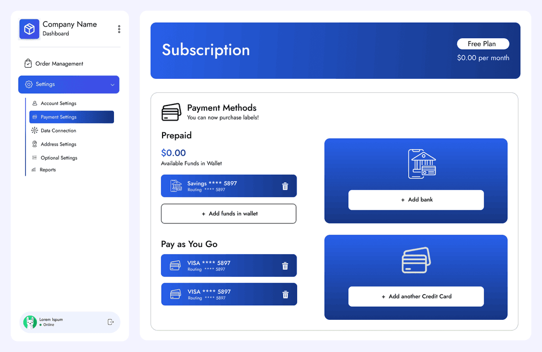 Shipping Web App